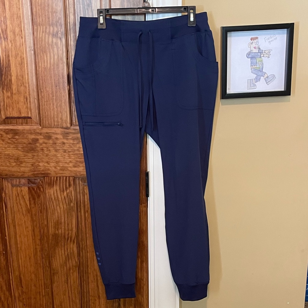 Navy blue jogger scrubs
